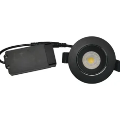 Nordtronic Velia Low Profile indbygningsspot, mat sort, 3000K