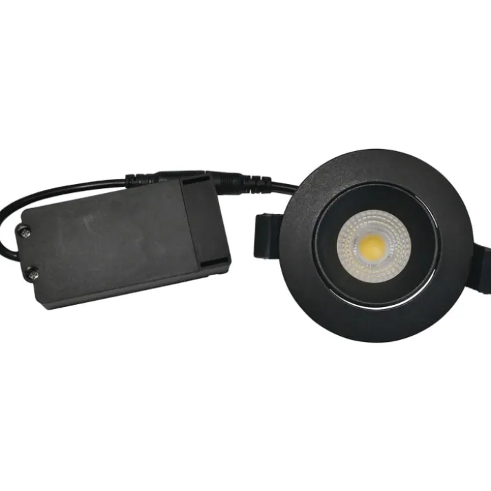 Nordtronic Velia Low Profile indbygningsspot, mat sort, 4000K