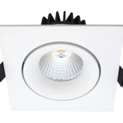 Nordtronic Velia Tilt indbygningsspot, firkantet, mat hvid, 2700K