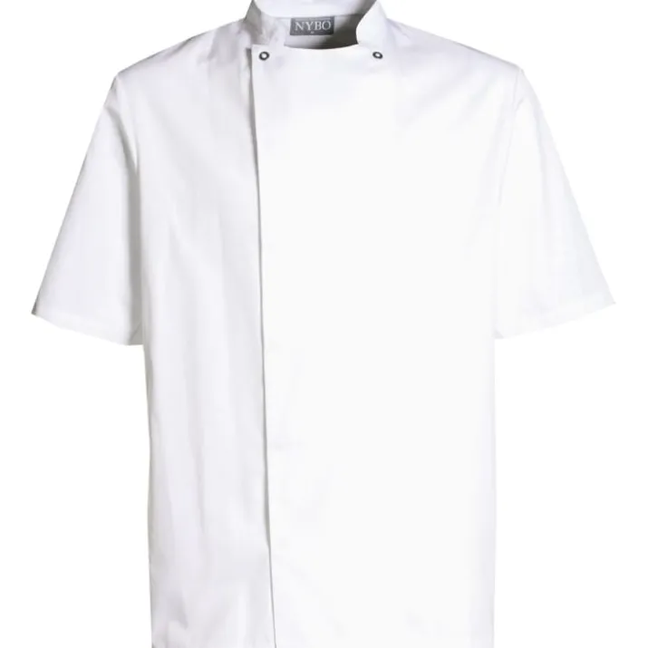 Nybo Workwear Take Away kokkejakke med korte ærmer, hvid, str. 2XL