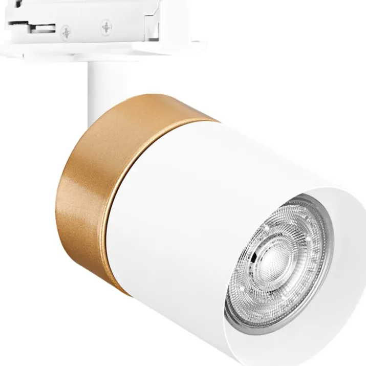 Osram Tracklight 1F Cylinder skinnespot, guld/hvid