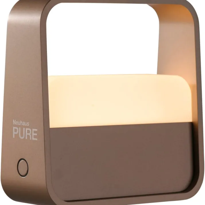 Paul Neuhaus Pure Go Akku genopladelig bordlampe, brun