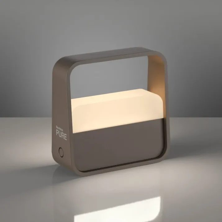 Paul Neuhaus Pure Go Akku genopladelig bordlampe, brun