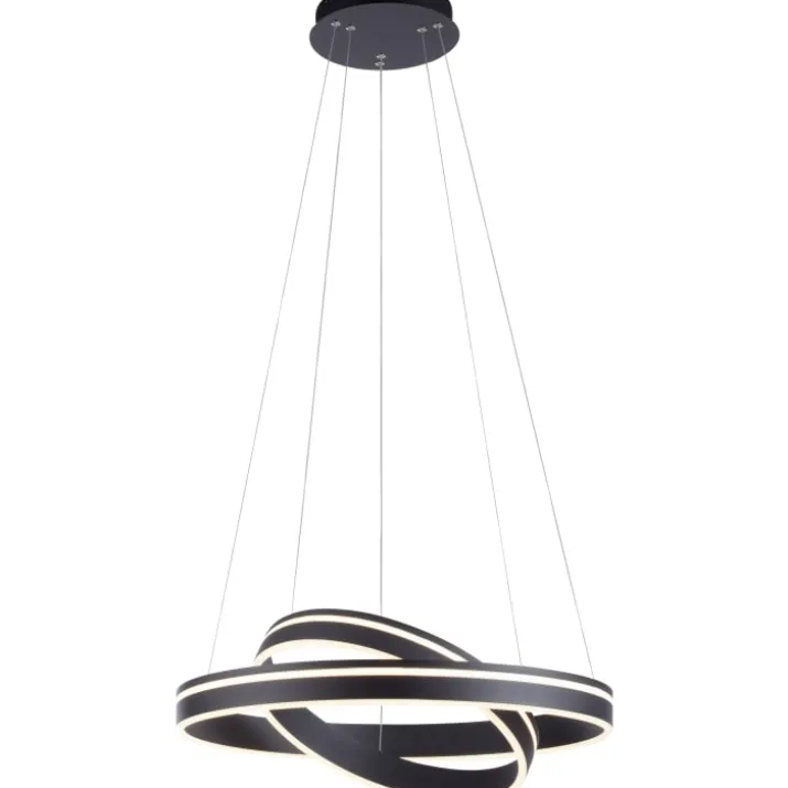 Paul Neuhaus Q-Vito lysekrone, 2 lysringe, sort