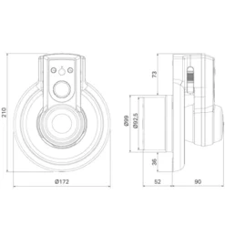 Pax Passad 30 badventilator, fugtstyring, sensor, Ø100 mm, hvid