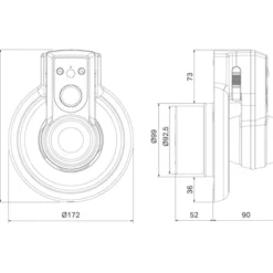 Pax Passad 30 badventilator, fugtstyring, sensor, Ø100 mm, hvid
