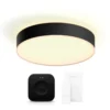 Philips Hue Enrave plafond, sort, Ø38 cm, startsæt