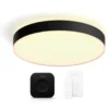 Philips Hue Enrave plafond, sort, Ø55 cm, startsæt