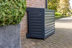 Qventi varmepumperskjuler aluminium, 100 cm, antracit