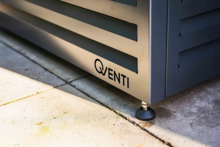 Qventi varmepumperskjuler aluminium, 100 cm, antracit