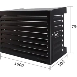 Qventi varmepumperskjuler aluminium, 100 cm, antracit