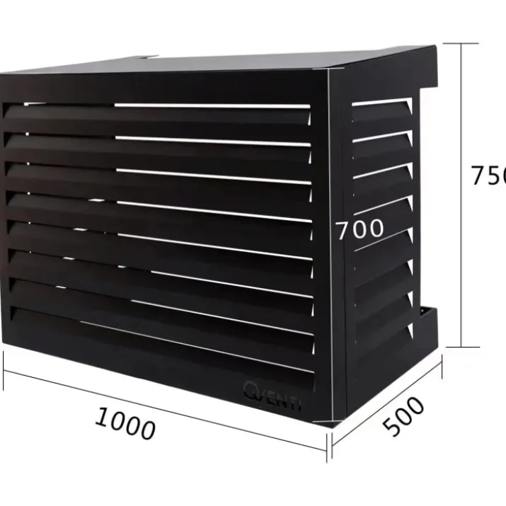 Qventi varmepumperskjuler aluminium, 100 cm, antracit