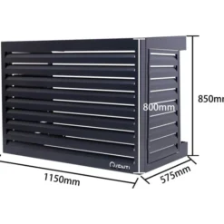 Qventi varmepumperskjuler aluminium, 115 cm, antracit