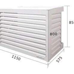 Qventi varmepumperskjuler aluminium, 115 cm, hvid