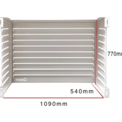 Qventi varmepumperskjuler aluminium, 115 cm, hvid