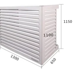 Qventi varmepumperskjuler aluminium, 130 cm, hvid
