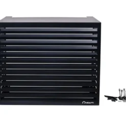 Qventi varmepumperskjuler aluminium, 130 cm, sort