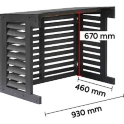 Qventi varmepumperskjuler komposit, 110 cm, antracit