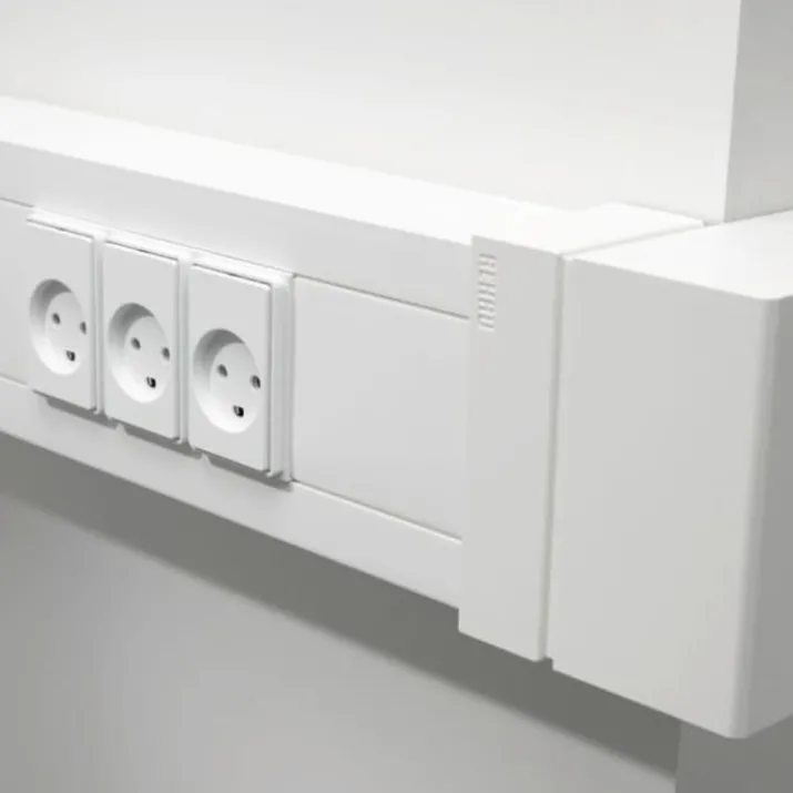Rehau Signa installationskanal med låg, 70/130 mm, perlehvid