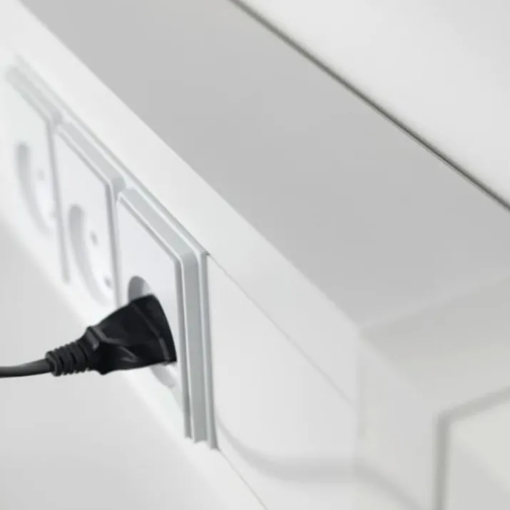 Rehau Signa installationskanal med låg, 70/130 mm, perlehvid