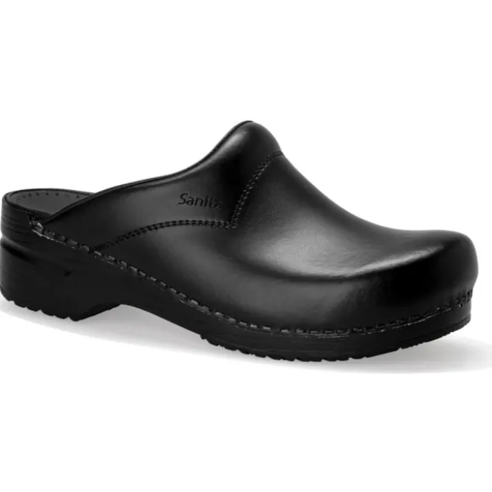 Sanita San Flex Clog træsko O1, uden hælkappe, sort, str. 35