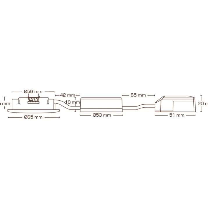 Scan Products Claudia indbygningsspot, 2700K, aluminium
