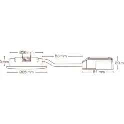 Scan Products Claudia Loop indbygningsspot, 2700K, mat hvid