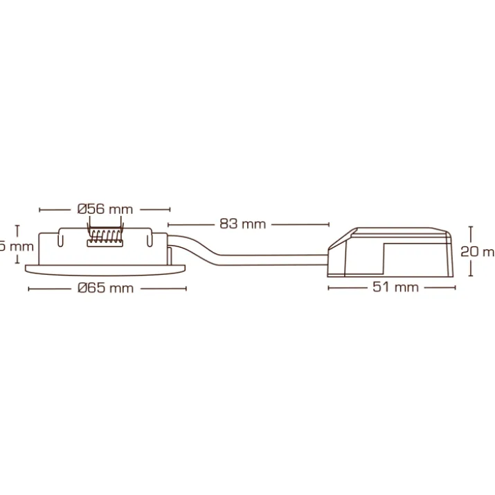 Scan Products Claudia Loop indbygningsspot, 2700K, mat hvid