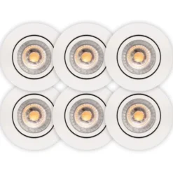 Scan Products Luna Low Profile 2.0 indbygningsspot, 2700K, mat hvid, 6 stk