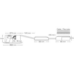 Scan Products Luna Low Profile 2.0 indbygningsspot, 2700K, mat sort