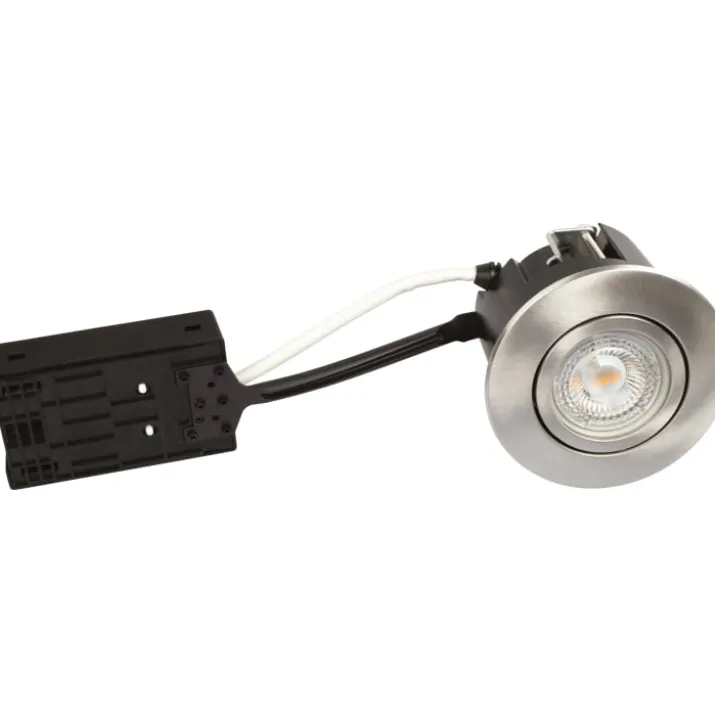 Scan Products Luna Quick Install indbygningsspot, 2700K, børstet aluminium, 10-pak