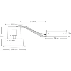 Scan Products Luna Quick2Light indbygningsspot, GU10, mat hvid
