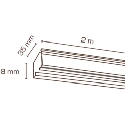 Scan Products Mita 1F strømskinne, sort, 2 meter