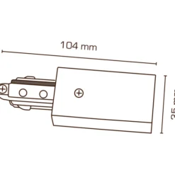 Scan Products Mita 1F tilslutning, sort, højre