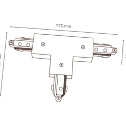 Scan Products Mita 1F T-stykke, hvid, venstre