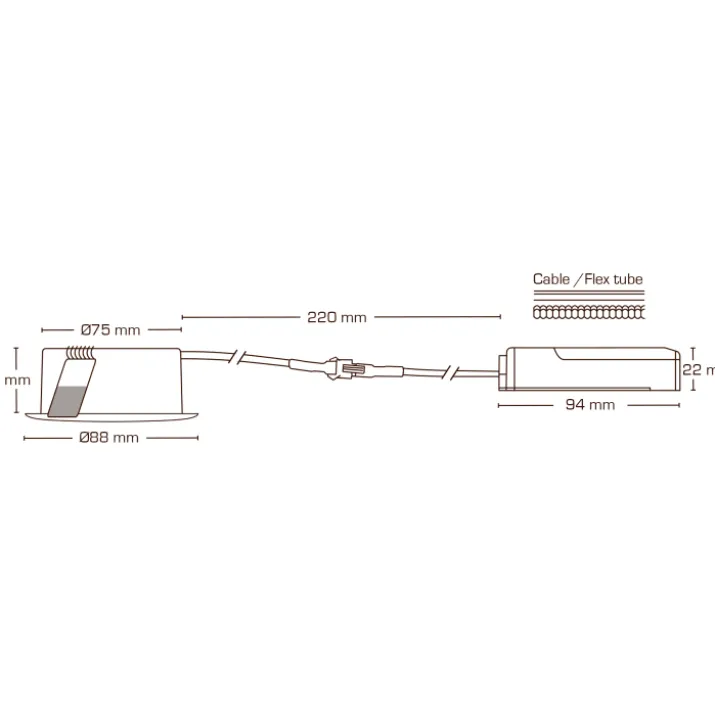 Scan Products Sabina Low Profile Fixed indbygningsspot, mat hvid, 3000K