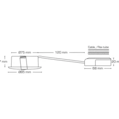 Scan Products Sabina Low Profile indbygningsspot, mat hvid, 6 stk