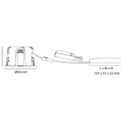 SG Armaturen Junistar Isosafe indbygningsspot, sort
