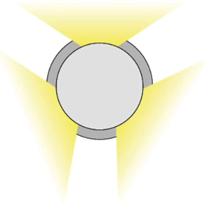 SG Luna Deco O nedgravningsspot, 3 lysudgange