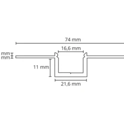 SG StripLine 1,8m LED skinne, indspartling