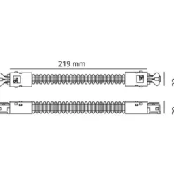 SG Zip 3F flex midterstykke, sort