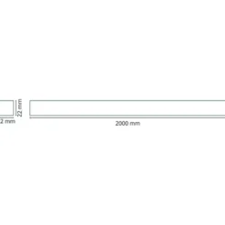 SG Zip 1F strømskinne, hvid, 2 meter