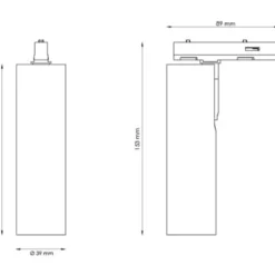SG Zip Tube Micro 1F skinnespot, 2700K, hvid