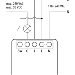 Shelly Plus Mini relæ med Wi-Fi og potentialfrit kontaktsæt
