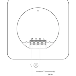 Shelly X2i vægdisplay, Bluetooth & Wi-Fi, sort