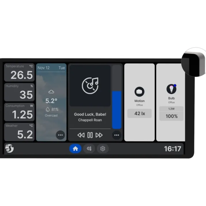 Shelly X2i vægdisplay, Bluetooth & Wi-Fi, sølv