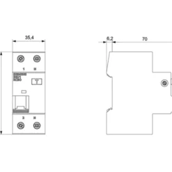 Siemens S5U HPFI kombiafbryder C 1P+N, 16A