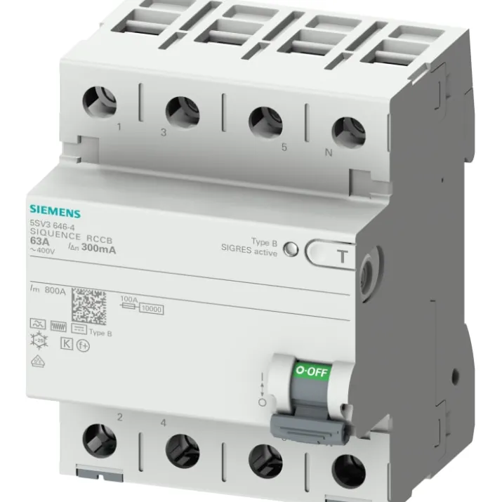 Siemens 5SV HPFI relæ B, 4P, 40A