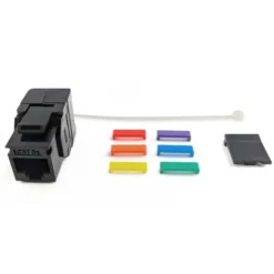 Simply45 RJ45 Keystone konnektor CAT5E, uskærmet , sort
