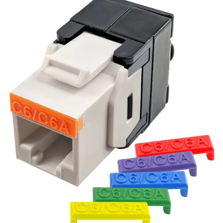 Simply45 RJ45 Keystone konnektor, CAT6A/6, uskærmet, hvid